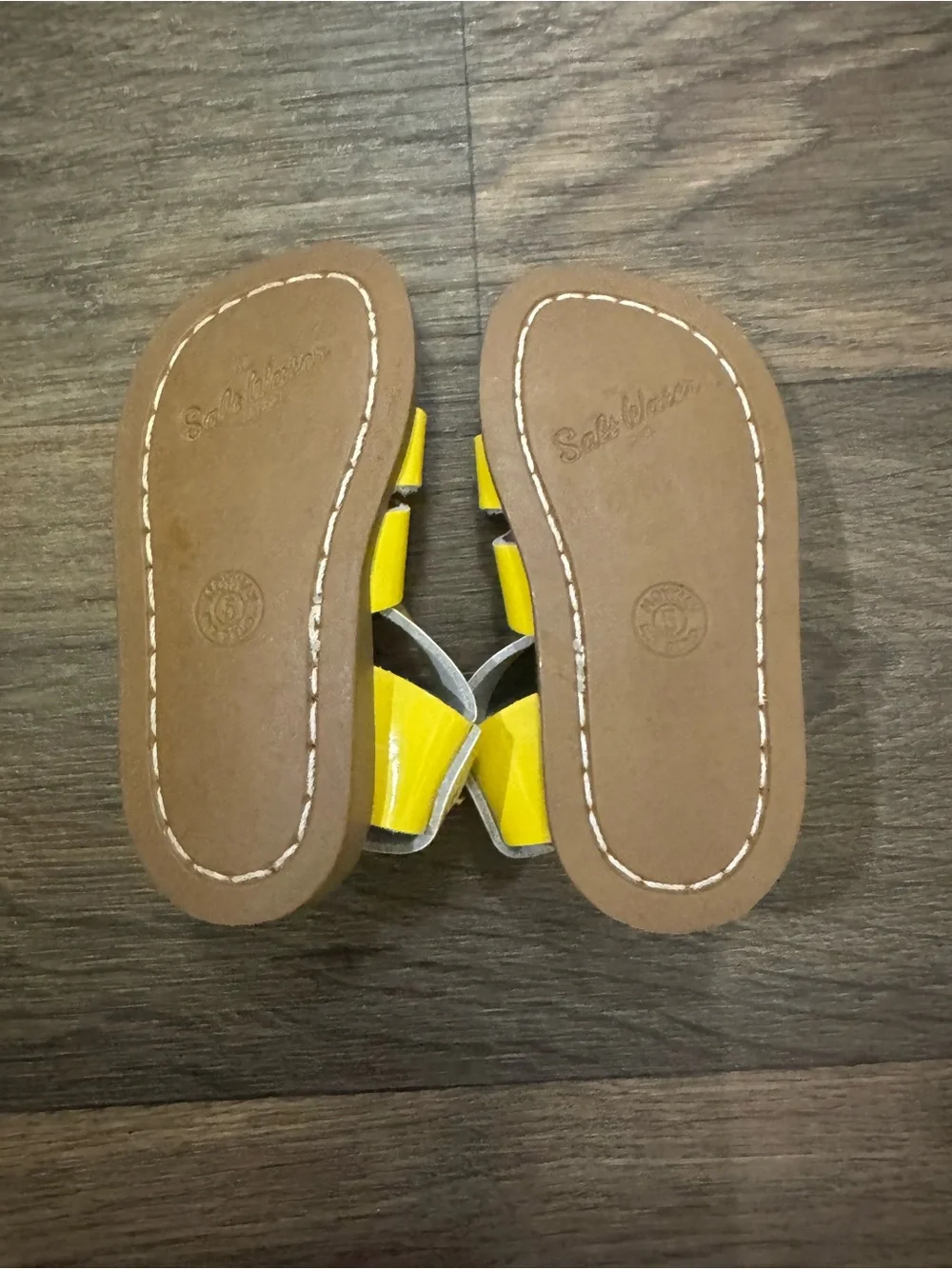 saltwater LUXE Toddlers' Patent Yellow Strappy Sandals